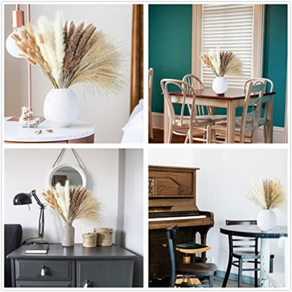 Dried Pampas Grass Decor 100 Stems Pampas Grass Contains Bunny Tails Dried - Picture 7 of 7